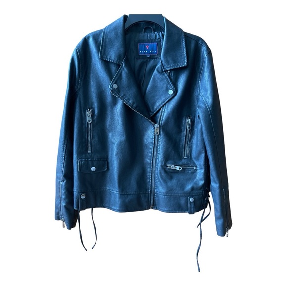 Pink Key Jackets & Blazers - NWOT Pink Key Faux Leather Moto Jacket